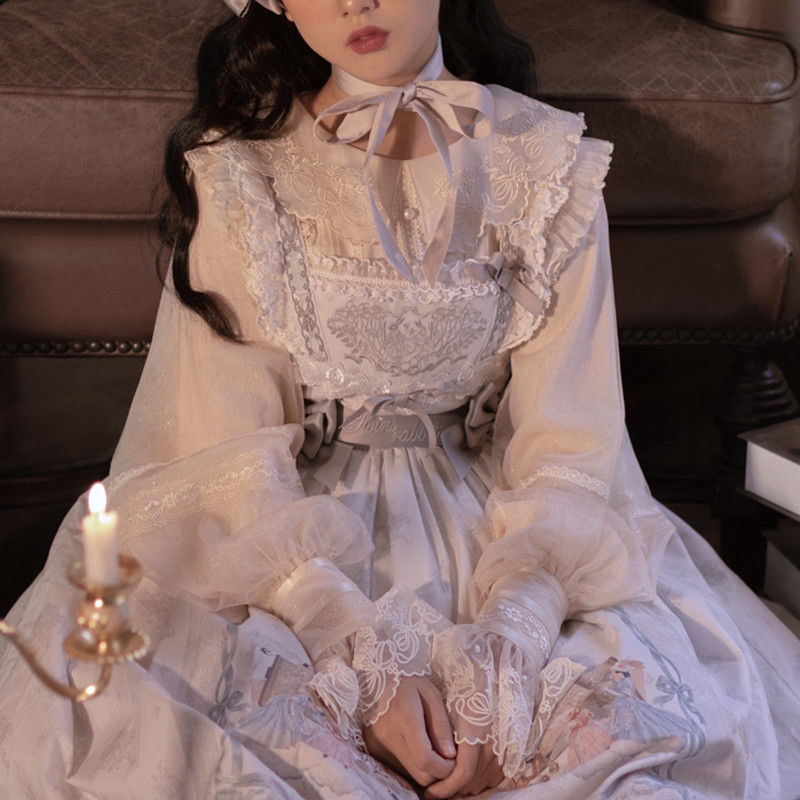 Lolita Blouses Matching Lolita Inside Classic White Bubble Sleeve Shirt Palace Lantern Sleeve Short
