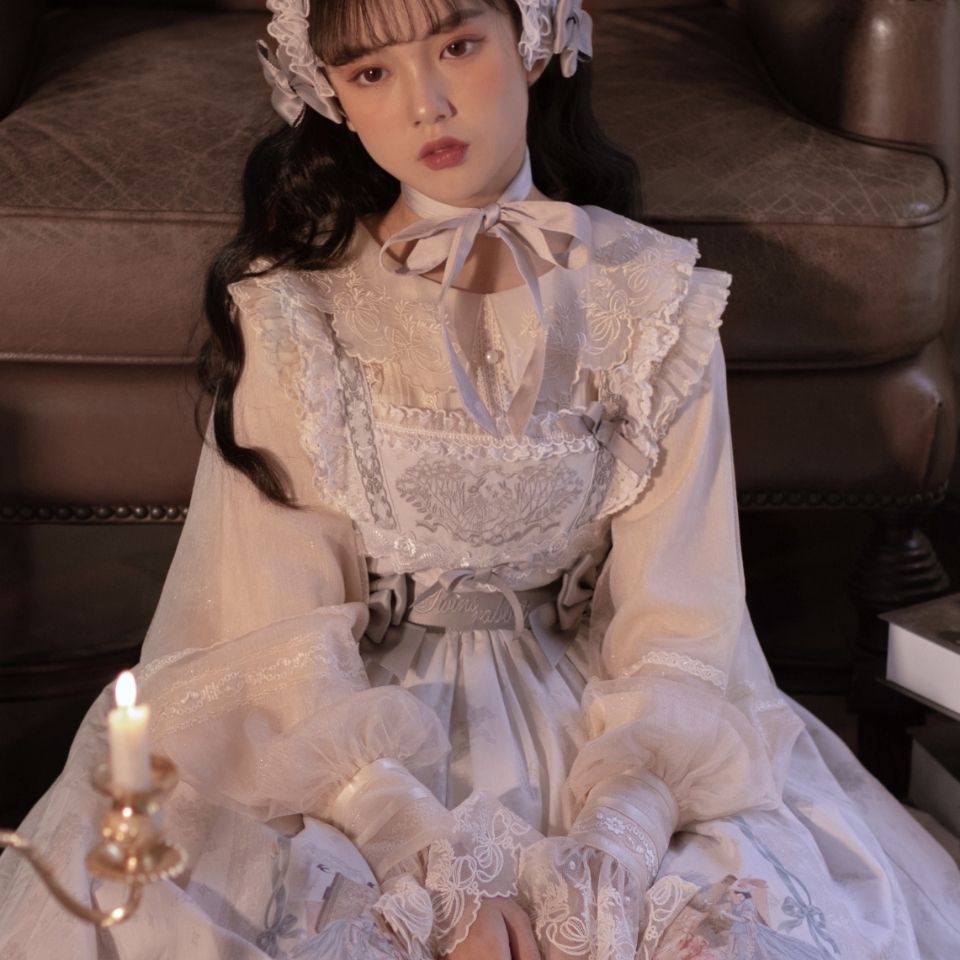 Lolita Blouses Matching Lolita Inside Classic White Bubble Sleeve Shirt Palace Lantern Sleeve Short