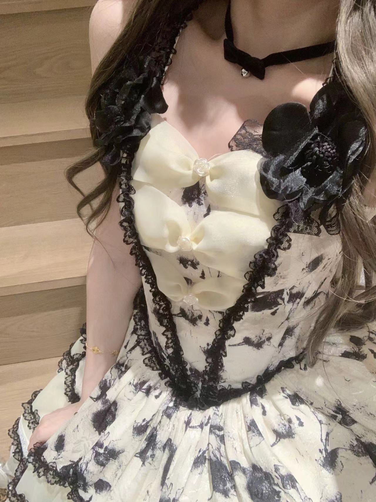 Mori Kei Fashion Sweet Lolita Pastoral Cute Elegant Light Green Lolita Daily Dress for summer