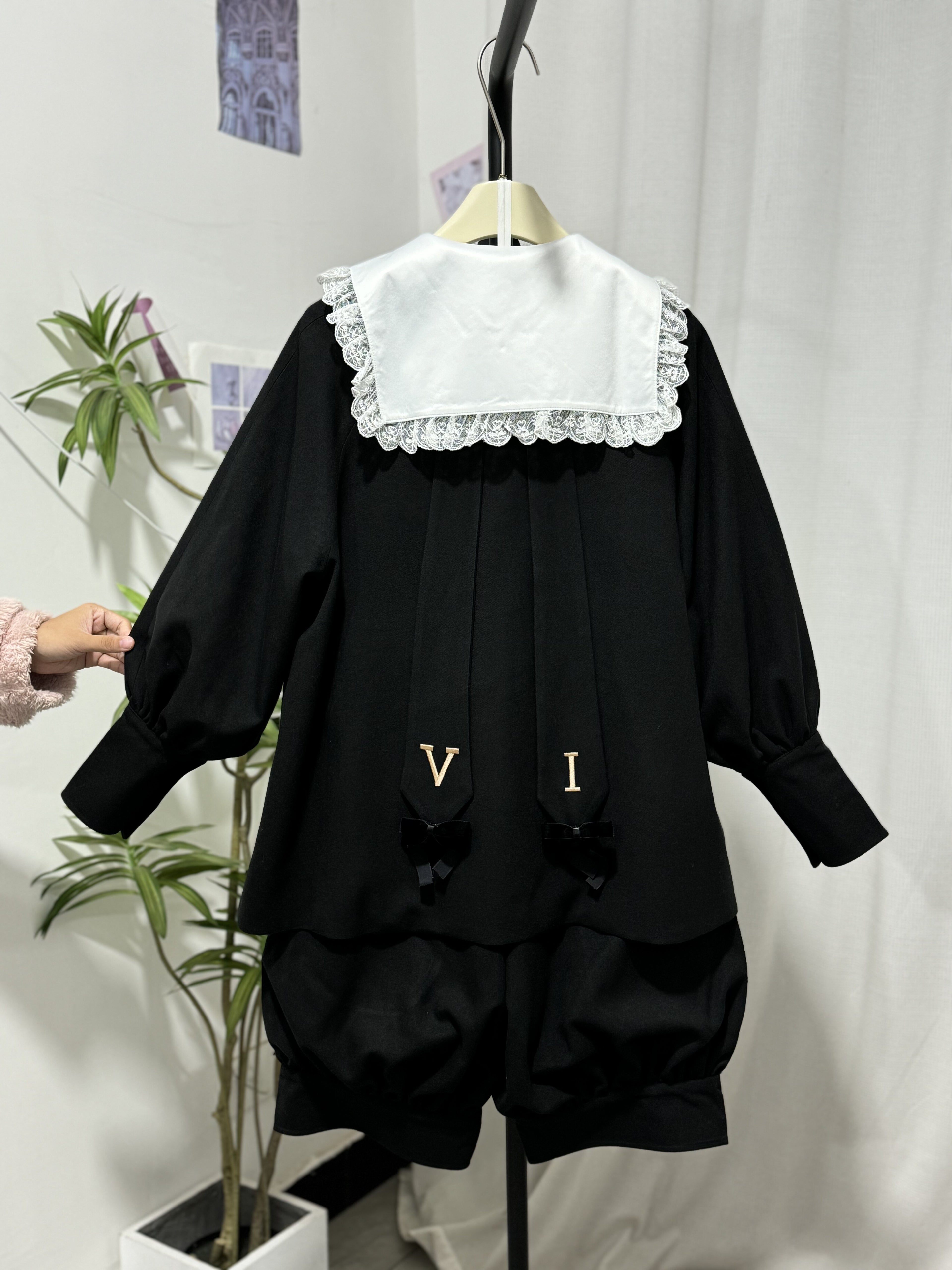 [Pre] Ouji Fashion with Shorts Coat Black Bunny Set  Fantasy Style Daily Outfit