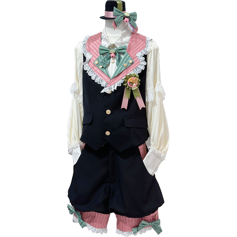 [Pre] Ouji Fashion Cute Garden Set Prince Vest Shirt Summer Daily Outfit