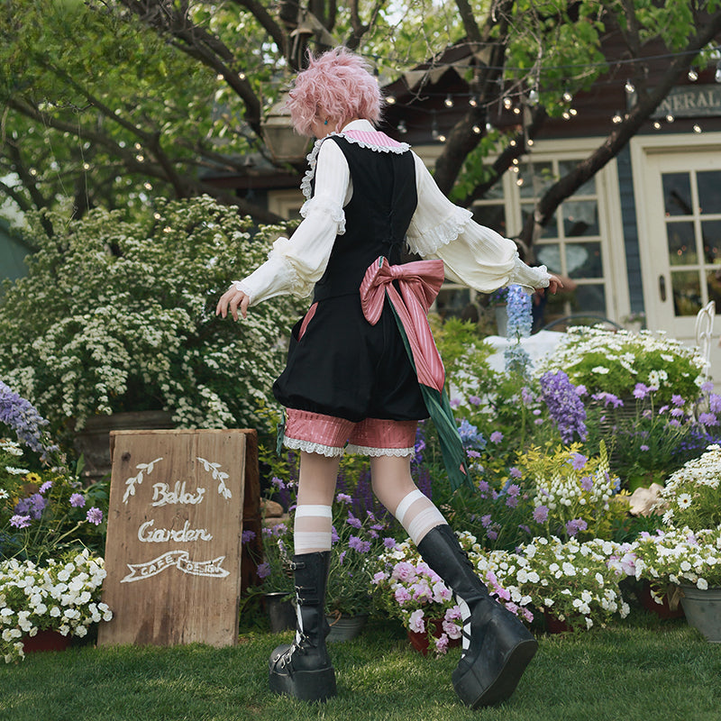 [Pre] Ouji Fashion Cute Garden Set Prince Vest Shirt Summer Daily Outfit