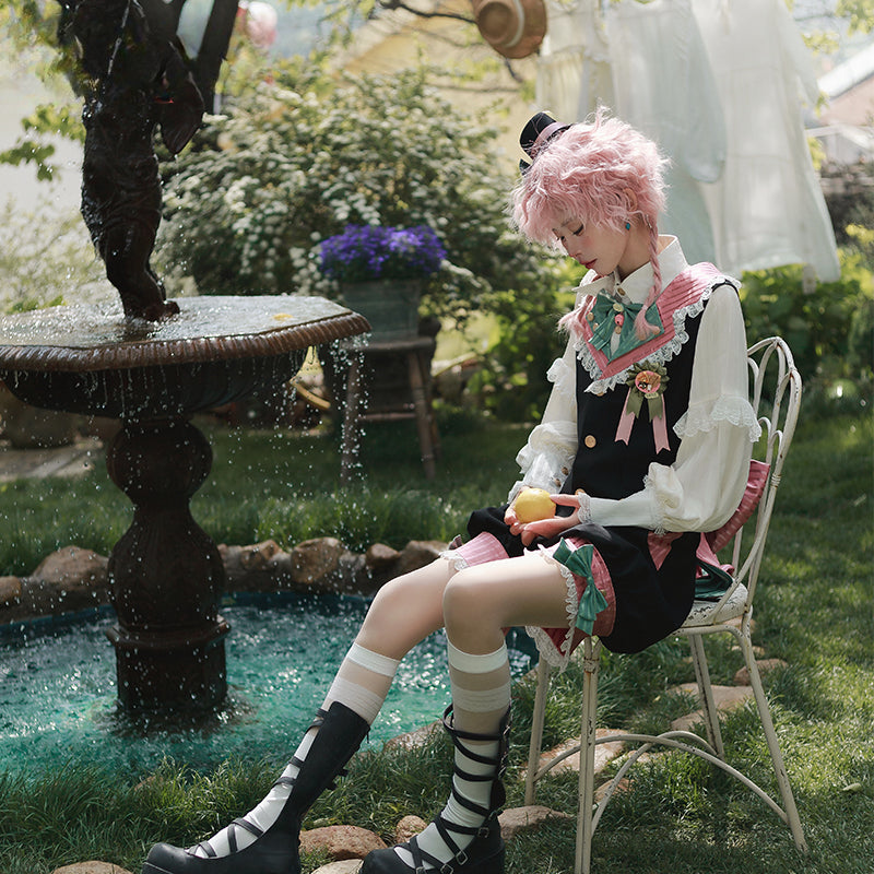 [Pre] Ouji Fashion Cute Garden Set Prince Vest Shirt Summer Daily Outfit