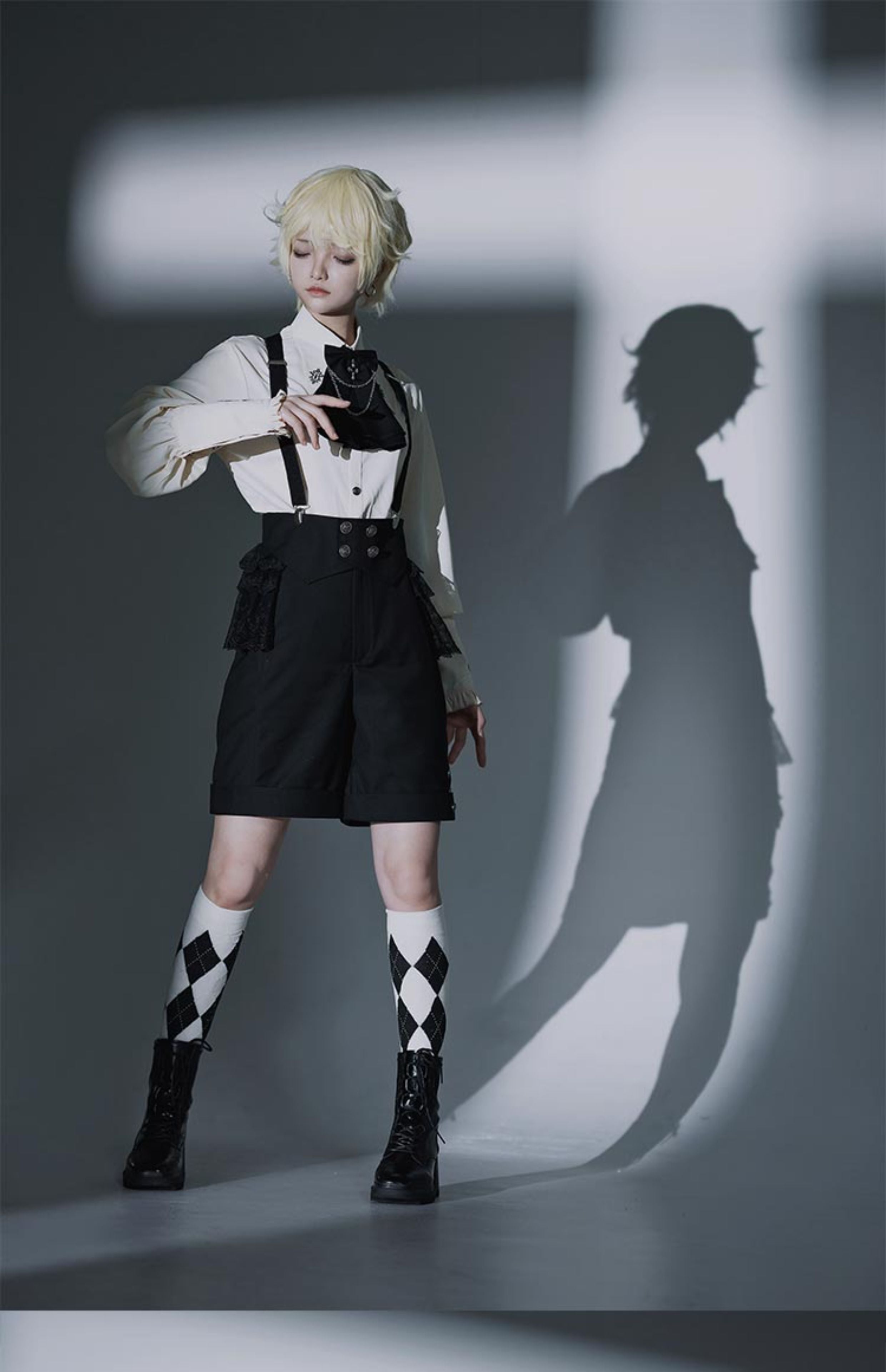 [Pre] Ouji Fashion Night Raven Magic Set Original Lolita Prince Cloak Shirt Overalls Dress Set