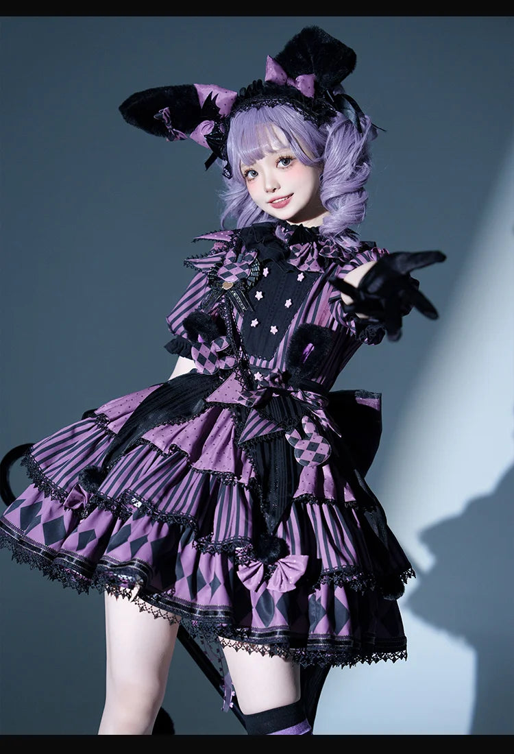Ouji Fashion Goth Lolita Aristocrat Style Prince Coat Short Pants Set Elegant Purple White Color Unisex Daily Wear Autumn Winter Outfit