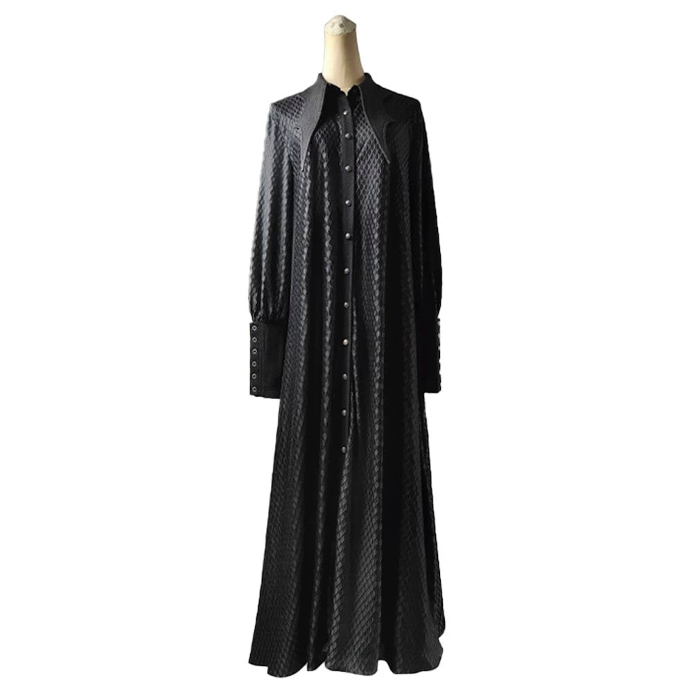 Ouji Fashion Goth Lolita Long Coat Shorts Set Green Black Gothic Lolita Tailored Lace Detailed Ensemble