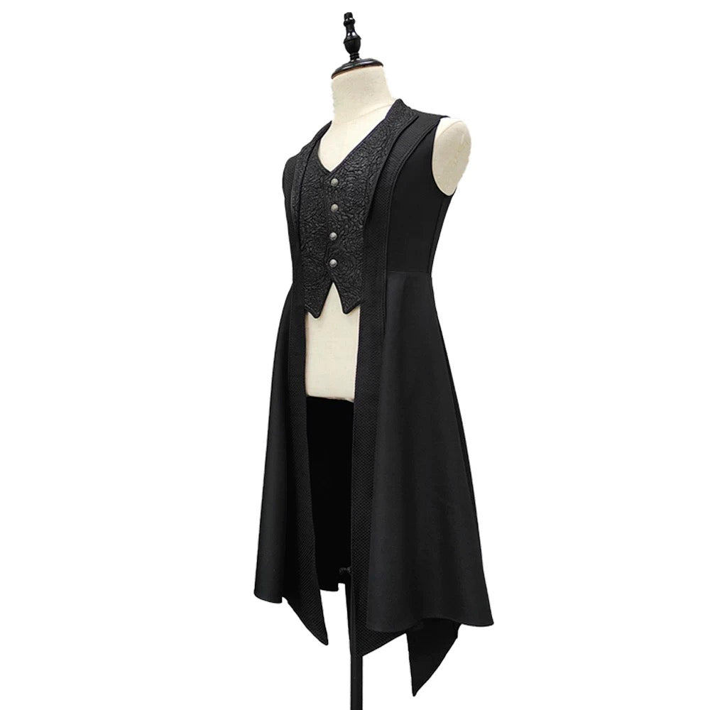 Ouji Fashion Goth Lolita Long Coat Shorts Set Green Black Gothic Lolita Tailored Lace Detailed Ensemble