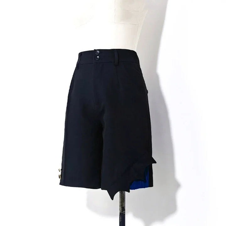 Ouji Fashion Lolita Prince Style Straight Leg Black Shorts Classic Vintage Style