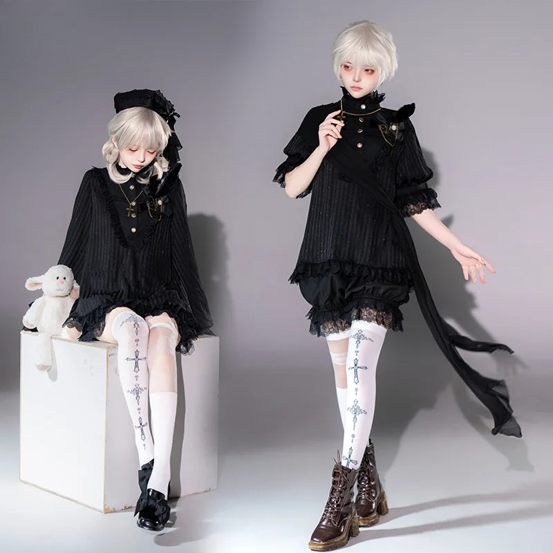[Pre] Ouji Fashion Lolita Set Dark Delicate Style Original Lolita Gay Prince Shorts Summer Daily Outfit