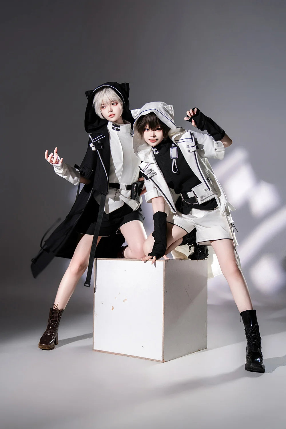 [Pre]Ouji Fashion Tech Edgy Twin Set Functional Wind Wasteland Cool Handsome Shorts