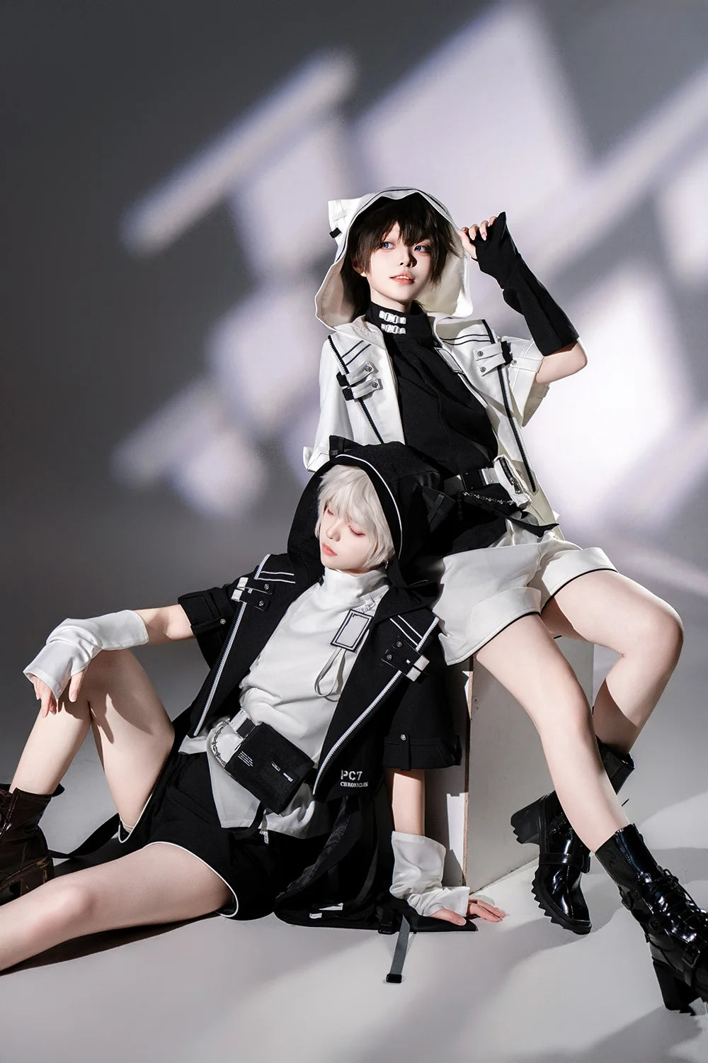 [Pre]Ouji Fashion Tech Edgy Twin Set Functional Wind Wasteland Cool Handsome Shorts