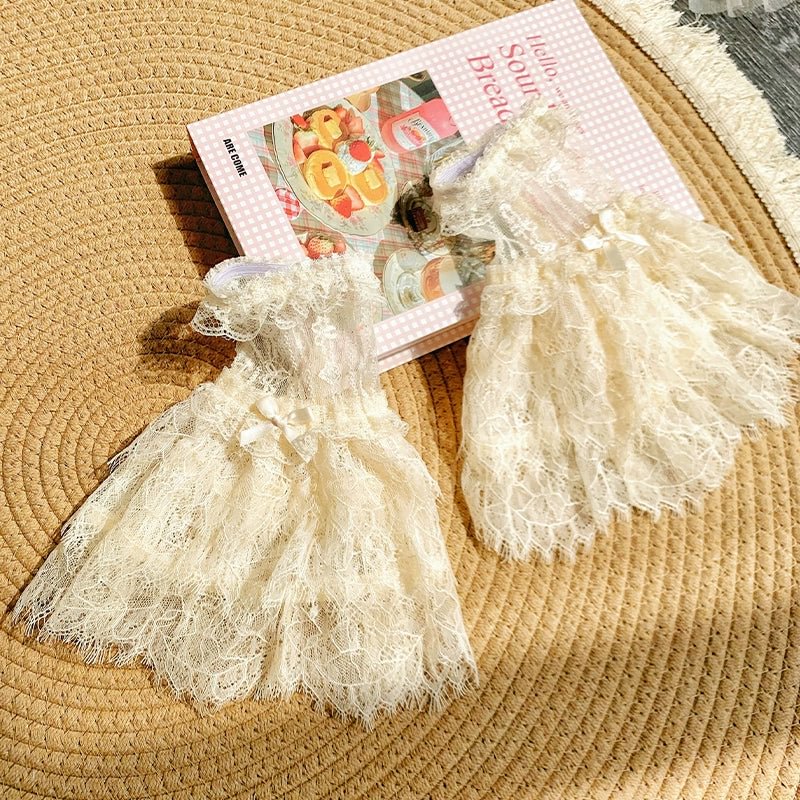 Pale Yellow Rustic Light Lolita Four Segment Printed Dress Cute Sweet Department