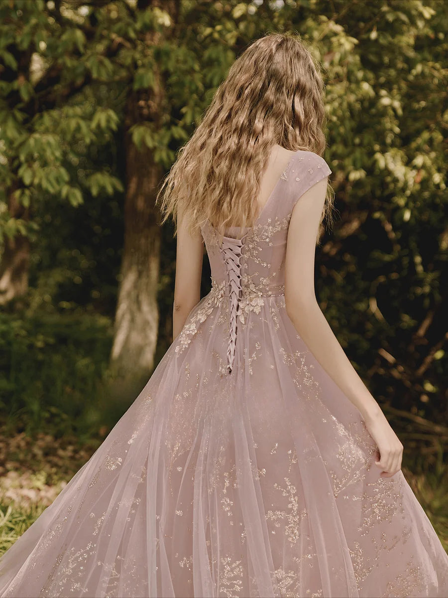 Dreamy Pink and Purple Long Gown Dress Lolita
