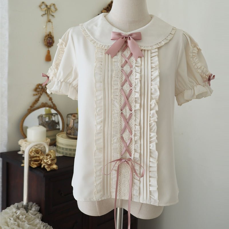 Pink Sweet Kawaii Lolita Summer SK and Blouse
