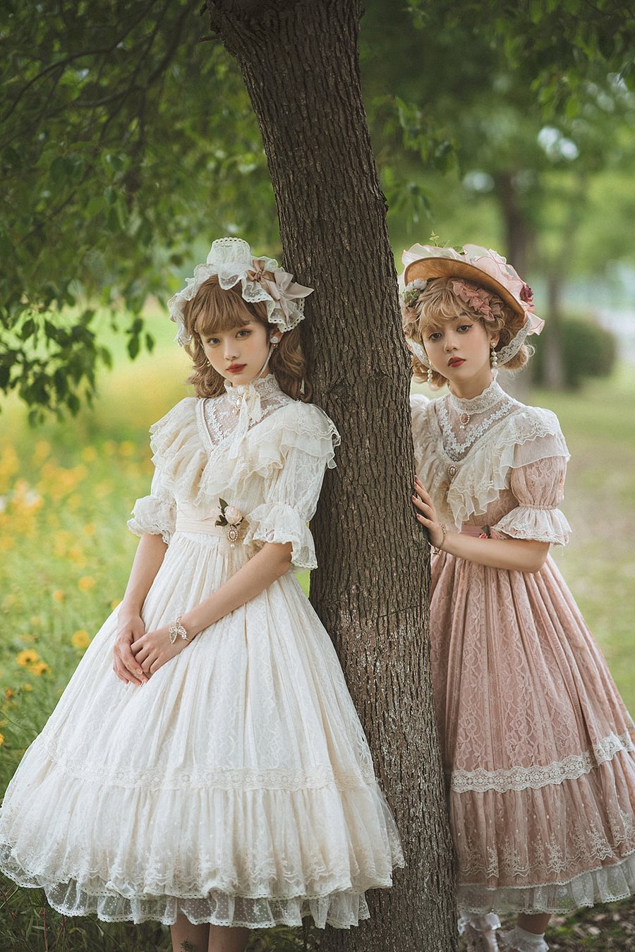 [Pre] Hime Lolita Rose Lace Pure Color Lolita OP Elegant Long Dress