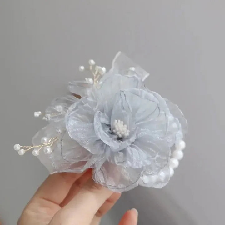 Romantic Wedding Lolita Accessories Flower Pearls Hand Band Elegant Bridesmaid