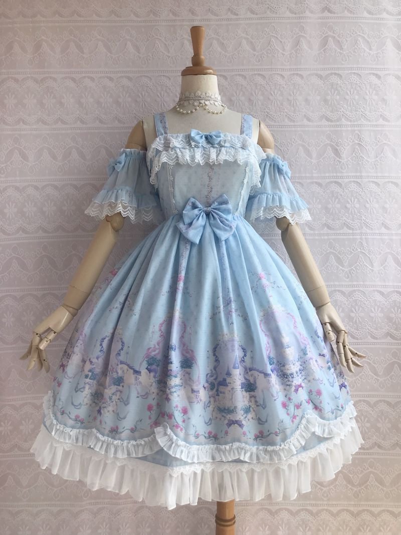 Secret Garden Summer Lolita JSK Dress Sweet Bow