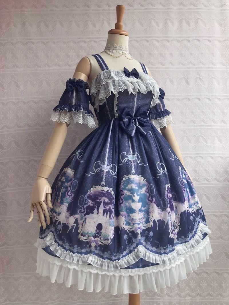 Secret Garden Summer Lolita JSK Dress Sweet Bow