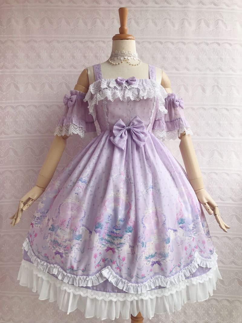 Secret Garden Summer Lolita JSK Dress Sweet Bow