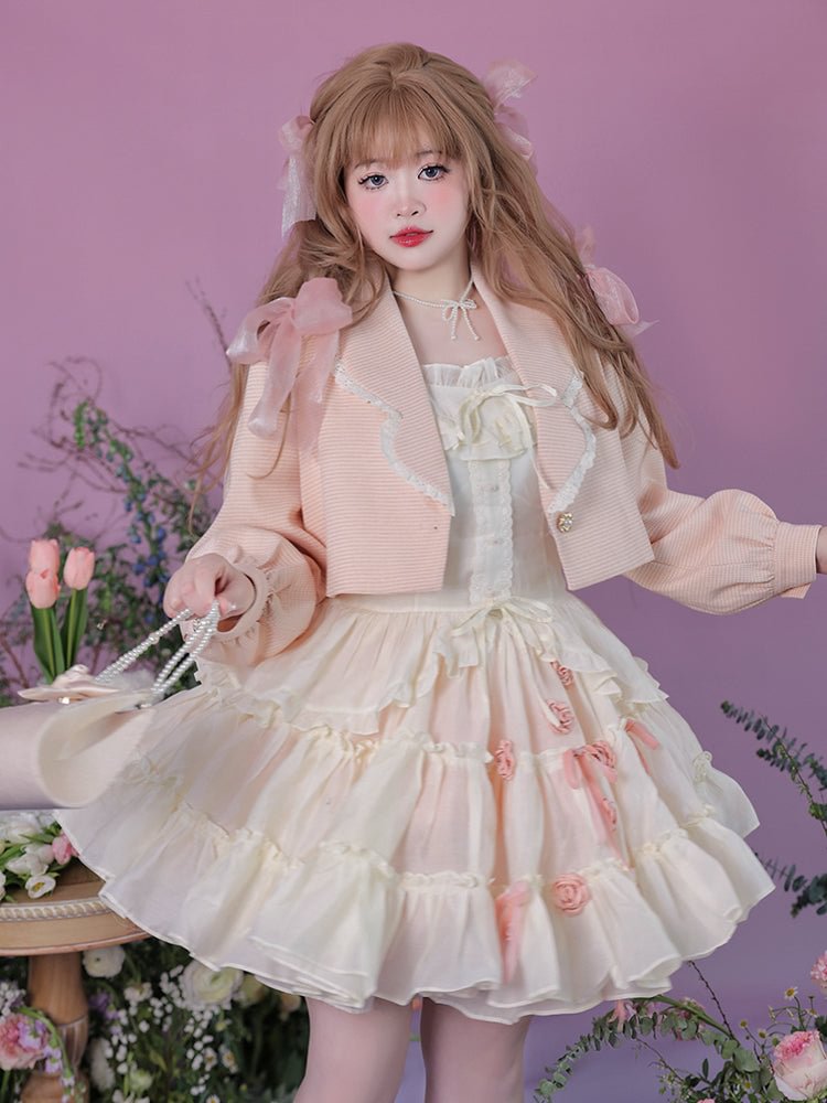 Spring Summer Pink Sleeveless Dress Coat