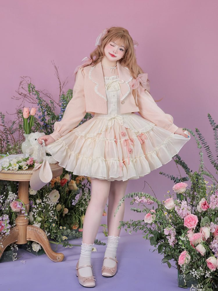 Spring Summer Pink Sleeveless Dress Coat