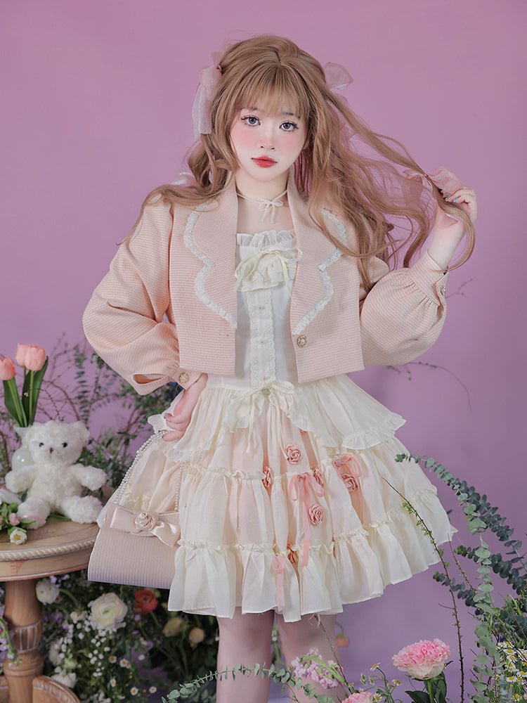 Spring Summer Pink Sleeveless Dress Coat