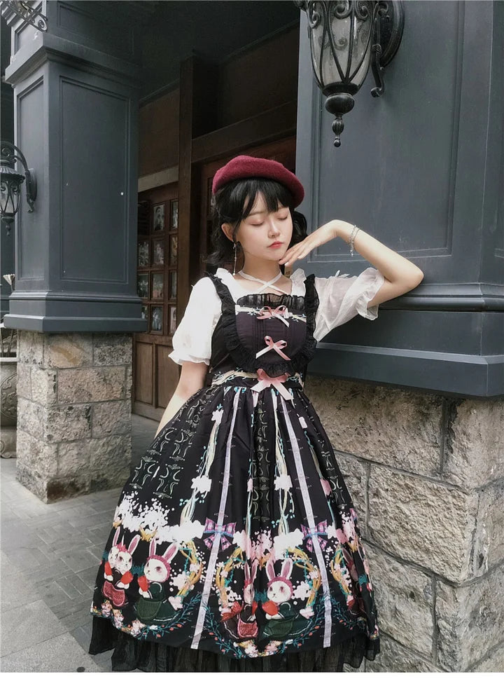Ivory Sweet Ballet Princess Dress Lace Lolita Cake Dress Blouse