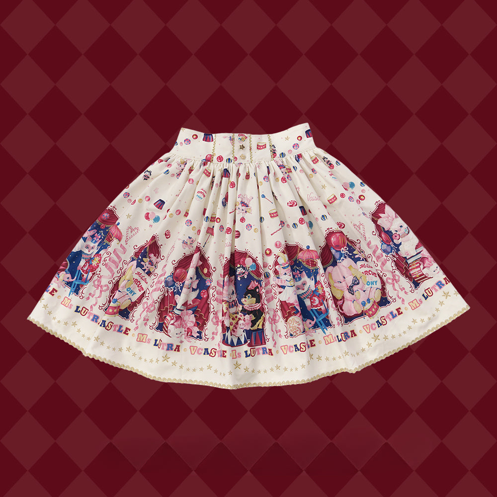 Sweet Goth Lolita Dark Blue Black Doll Printed Short Dress Skirt Cake Dress Spring Halloween
