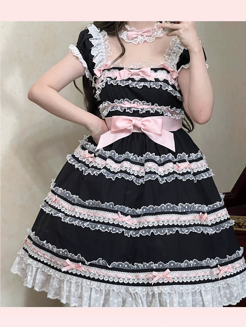Sweet Light Yellow Spring Summer JSK Lolita Dress Layer Cake Skirt