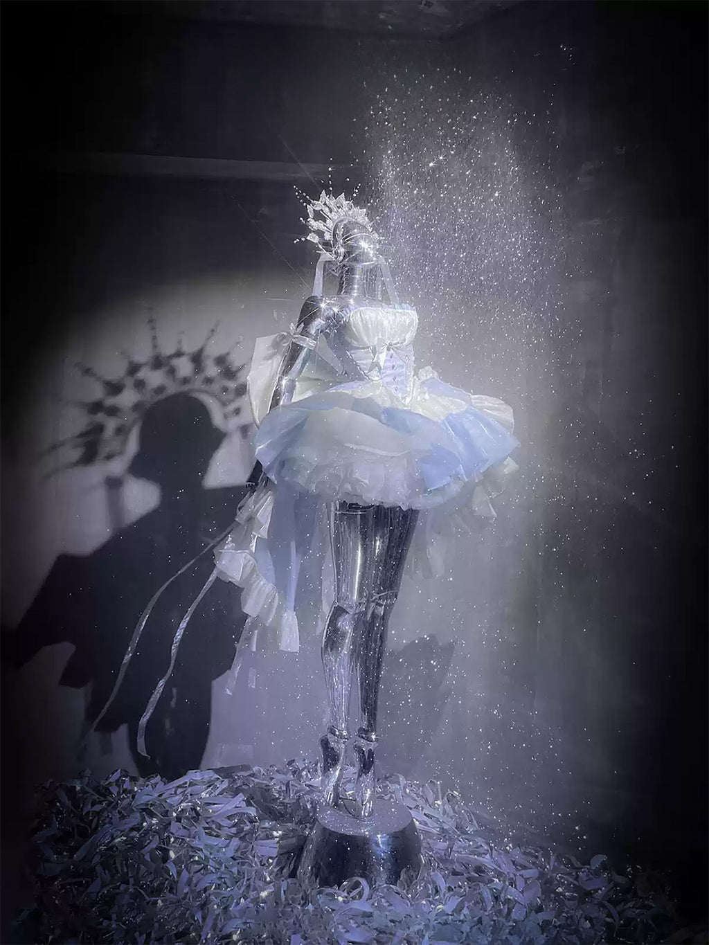 Sweet Lolita Ballet Light Blue Cake Dress for Birthday Gown Heart Dream Princess Dress
