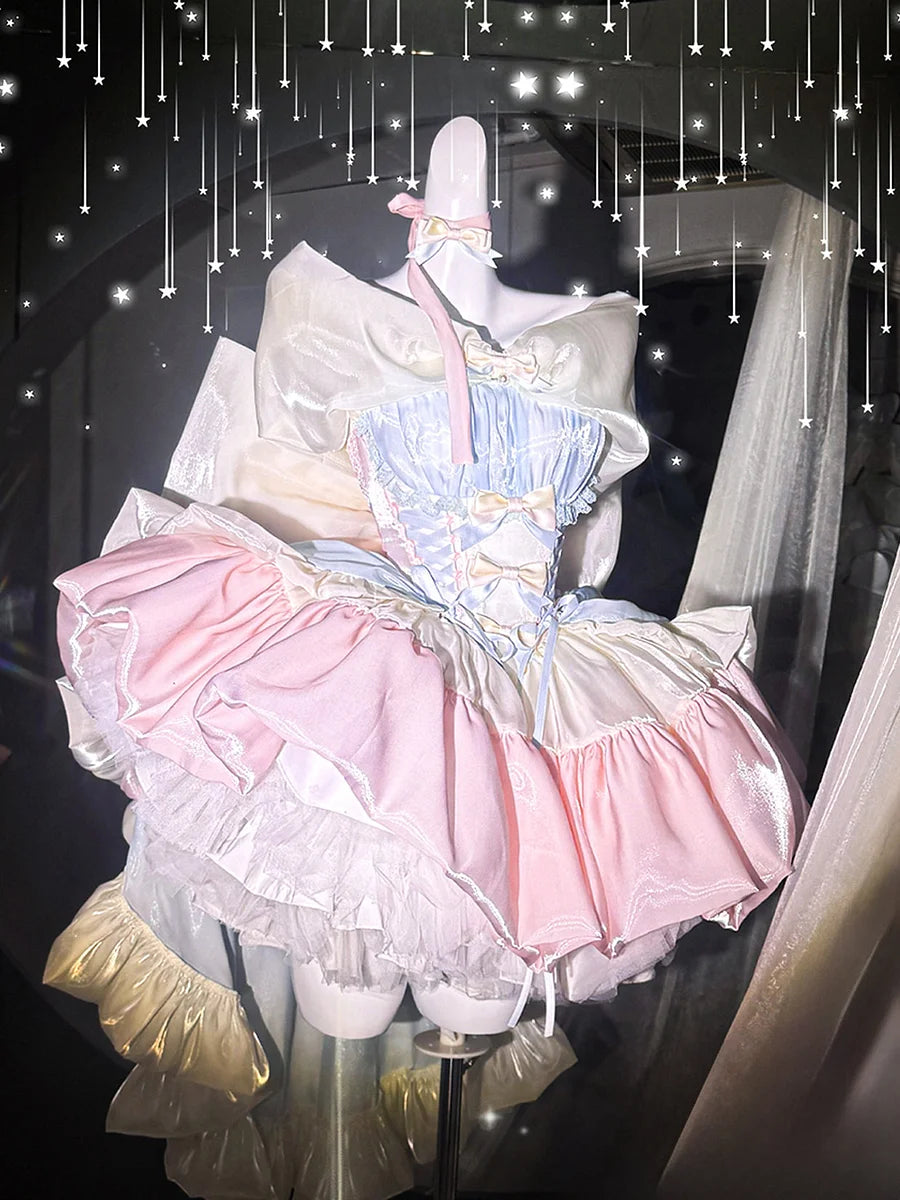 Hime Lolita Ballet Pink Cake Dress Princess-Themed Birthday Gown for Daily Party