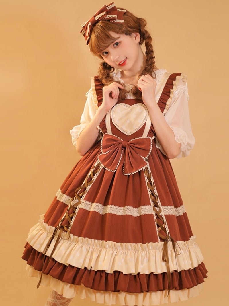 Sweet Lolita Cotton Princess JSK Bow Cute Dress