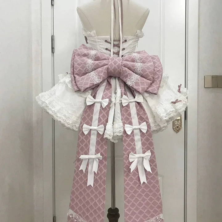 Sweet Lolita Cream Blue Ribbon Lolita Quinceanera Princess Dress Elegant Dress Birthday Dress