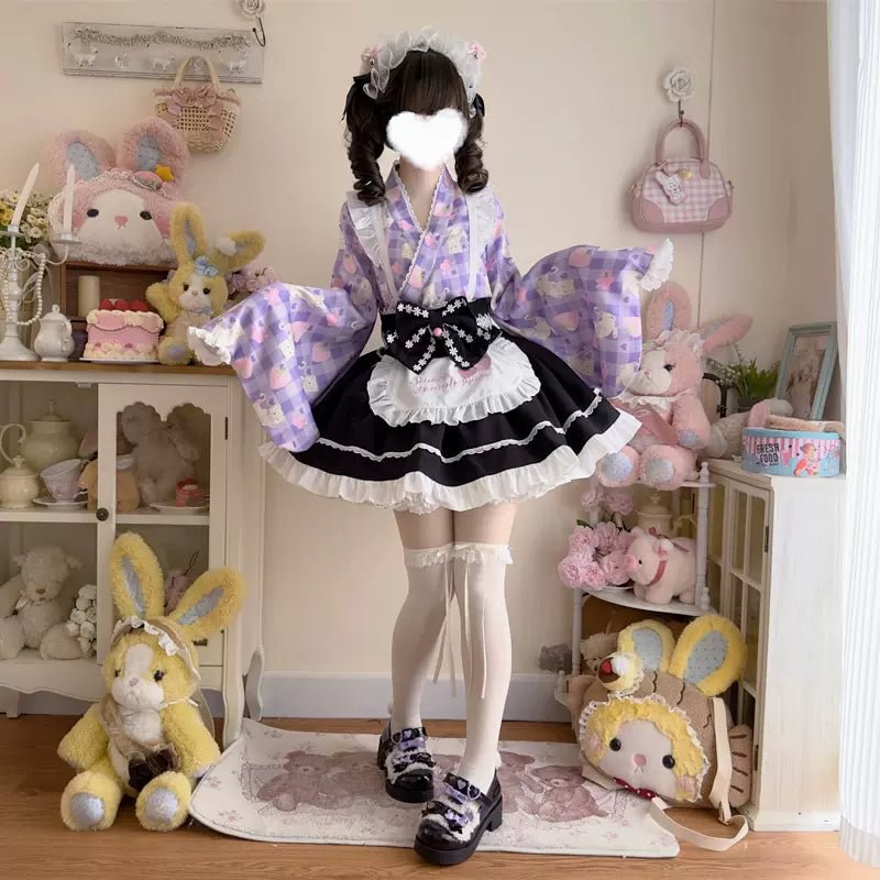 Qi Lolita Sweet Cute Maid SK Lolita Shirt Daily Party Pink Blue Red Purple Yellow Lolita Dresses