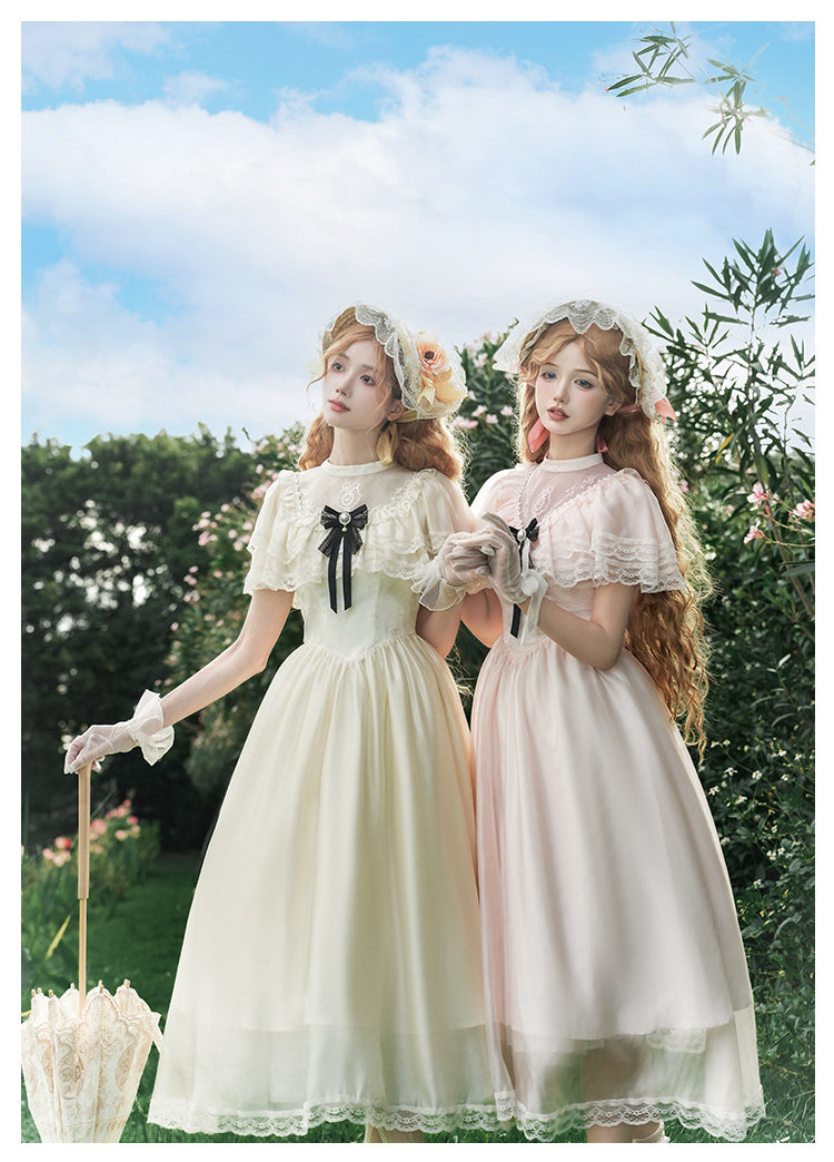 Classic Lolita Dresses Pink Edward Collar Short-sleeved Gemini Summer Light Lolita