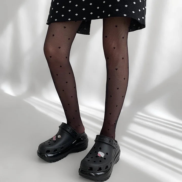 Sweet Lolita Heart Speckle Pattern Tights Nylon Lolita Accessories Lolita Stockings