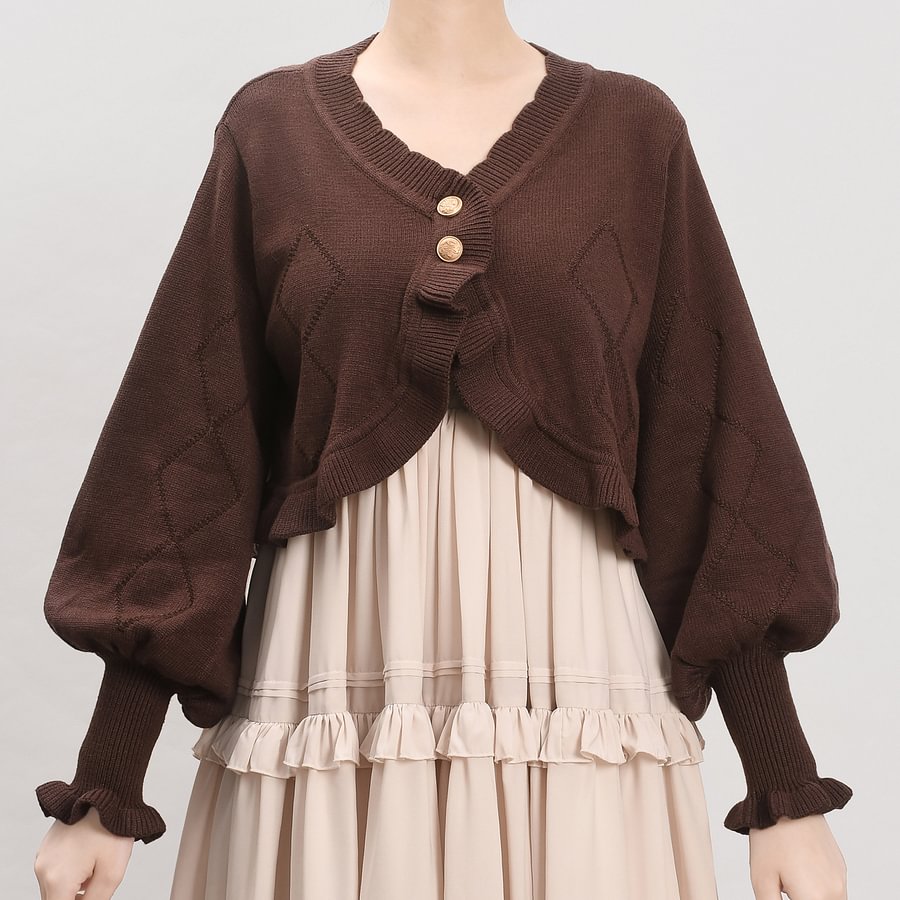 Sweet Lolita Lolita Short Sweater Cardigan Lolita Retro Knitted Girl Cute Lolita Coats