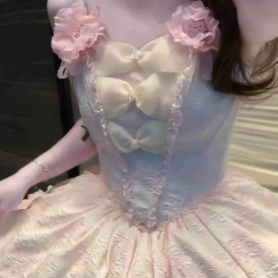 Sweet Lolita Pastoral Cute Elegant Light Green Lolita Cake Daily Dress for summer