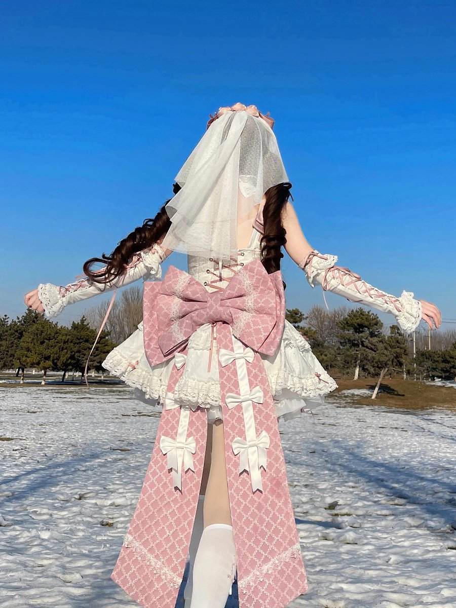 Sweet Lolita Pink Blue Lolita Dress Cute Sweet Lolita Suspender Birthday Bat Mitzvah Princess Dress JSK