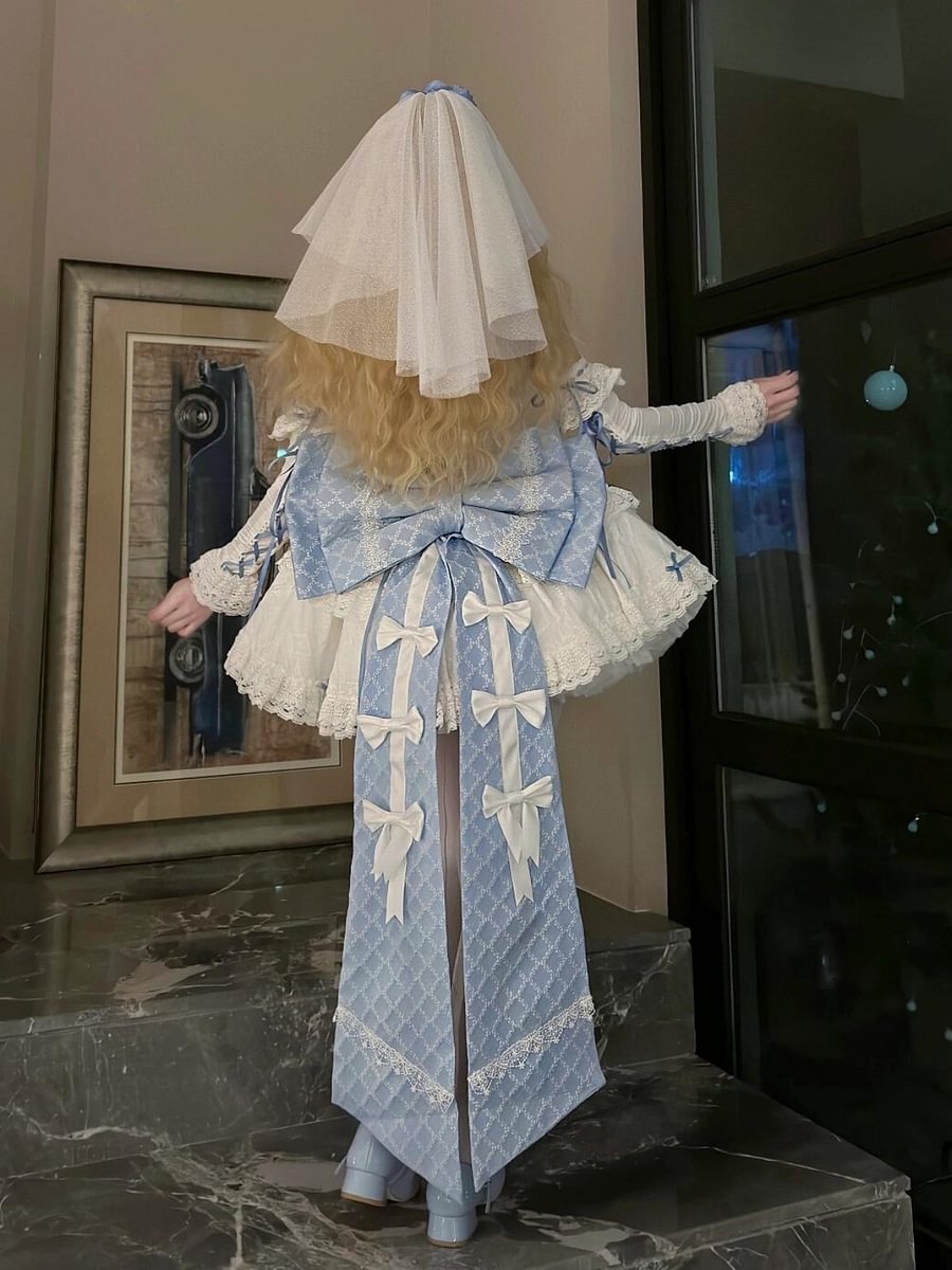 Sweet Lolita Pink Blue Lolita Dress Cute Sweet Lolita Suspender Birthday Bat Mitzvah Princess Dress JSK