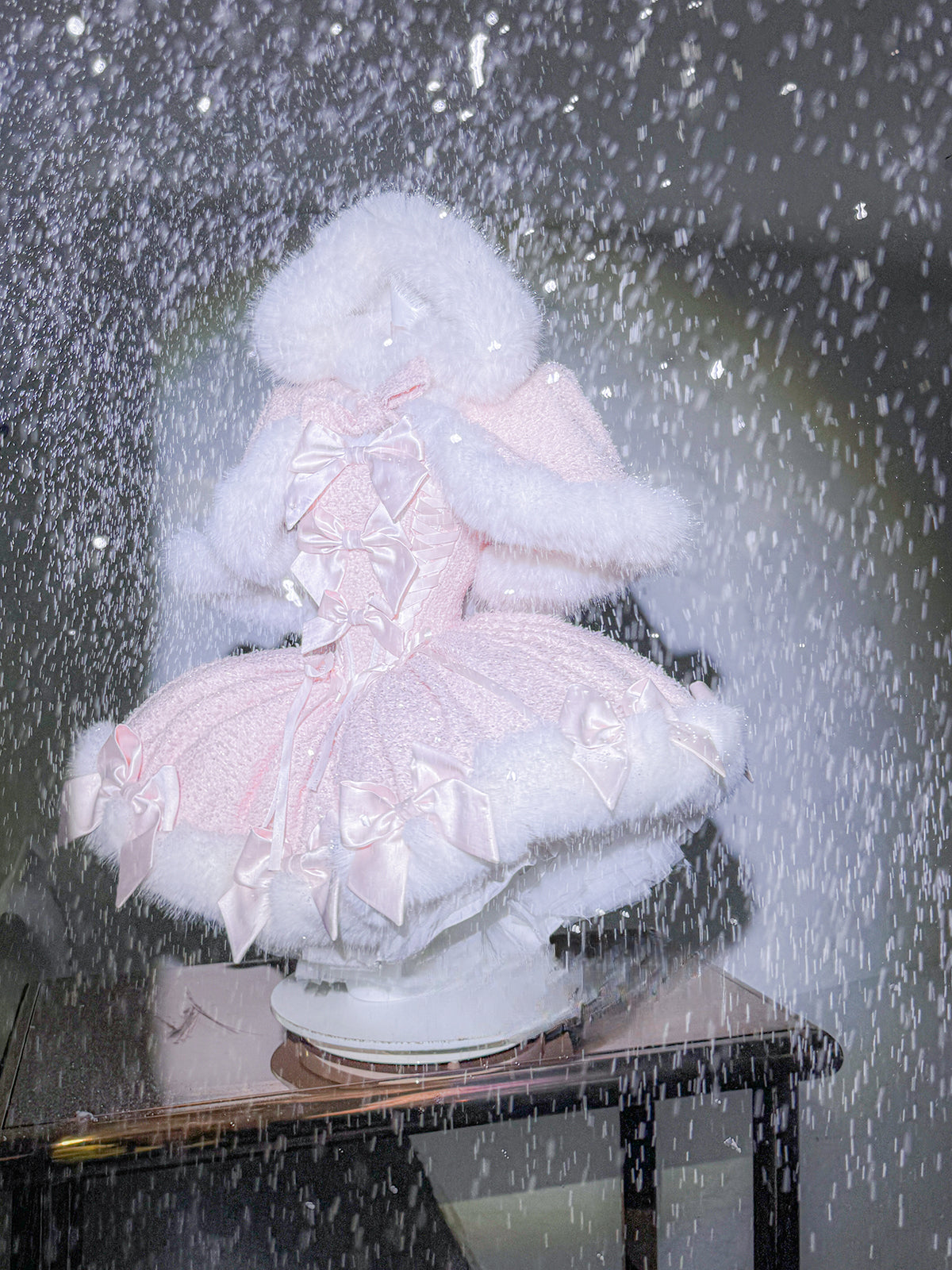 Sweet Lolita Pink Early Snow Autumn Winter Lolita Cake Ruffle Dress