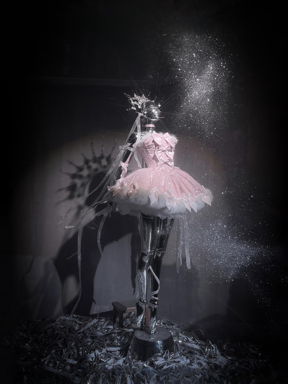 Sweet Lolita Pink Early Snow Autumn Winter Lolita Cake Ruffle Dress