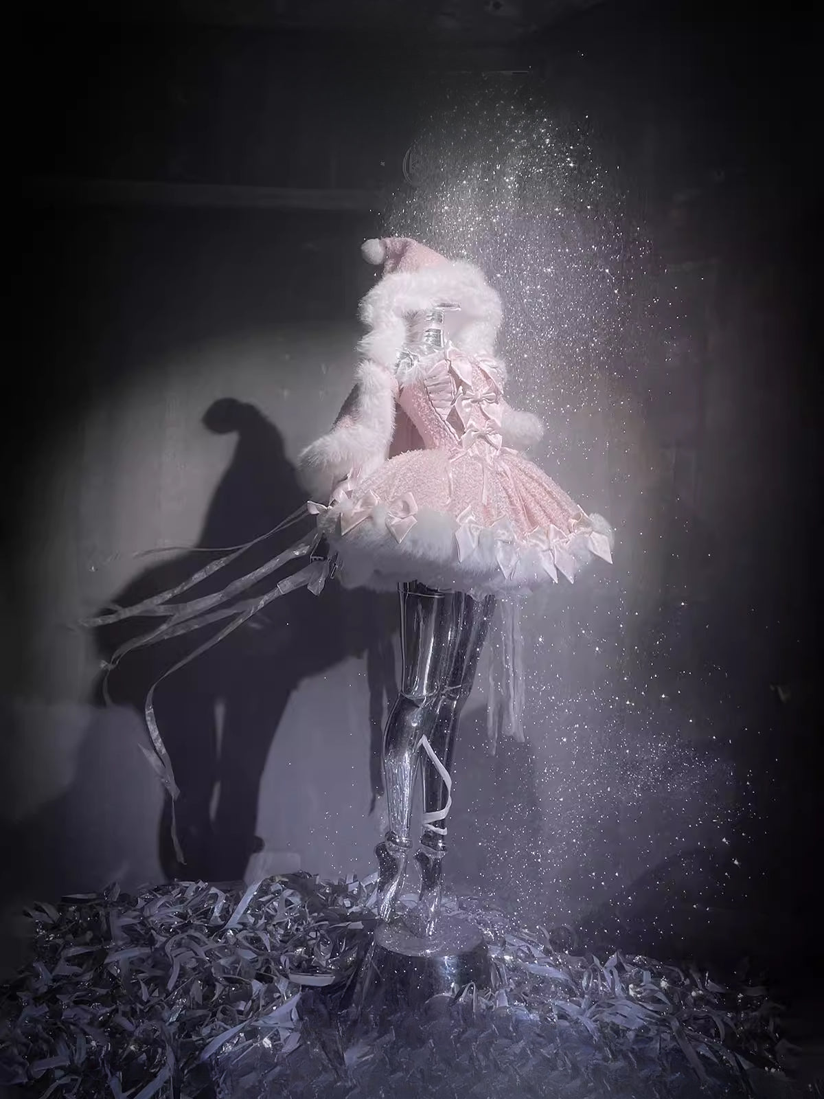 Sweet Lolita Pink Early Snow Autumn Winter Lolita Cake Ruffle Dress