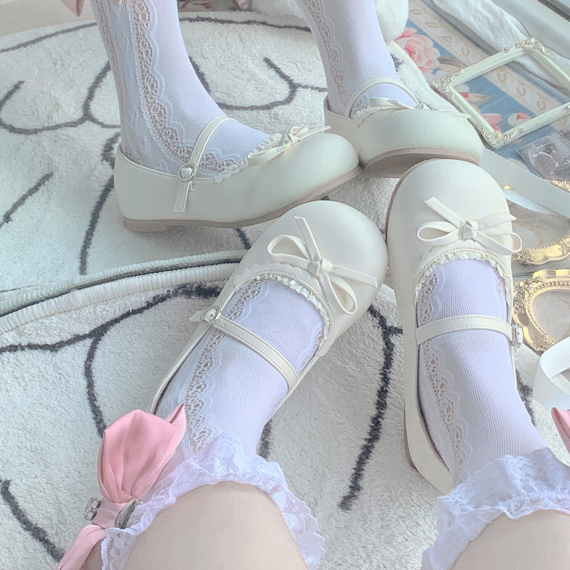 Sweet Lolita Shoes Mary Jane Scalloped-Edge Lolita Essentials Spring Casual