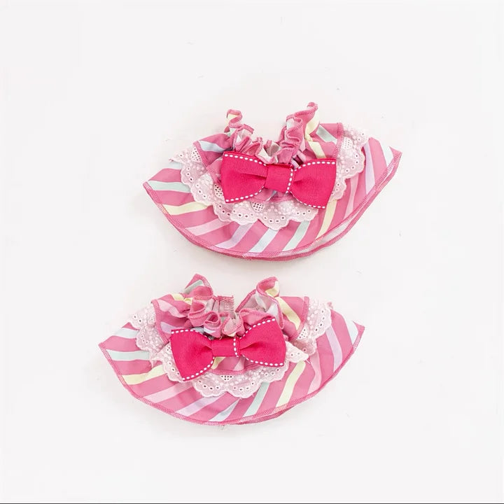 Sweet Pink Lolita Cotton Dress Candy Girl Amusement Park Dress Kawaii Outfit Blouse Headdress