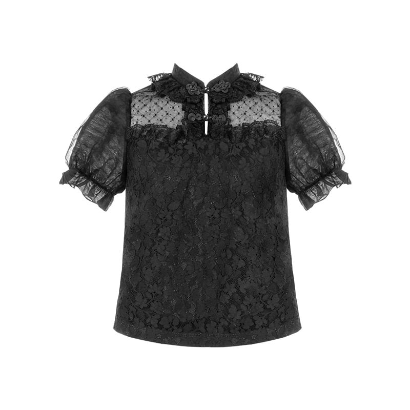 Three-color Inner Shirt with Removable Sleeves Blouse Shirt