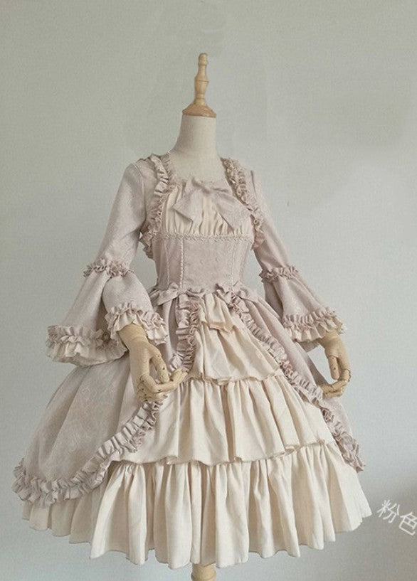 Vintage and Classic Lolita Medieval Court Vintage Victorian Dress Plus Size 4XL Lolita Dress One Piece Dress