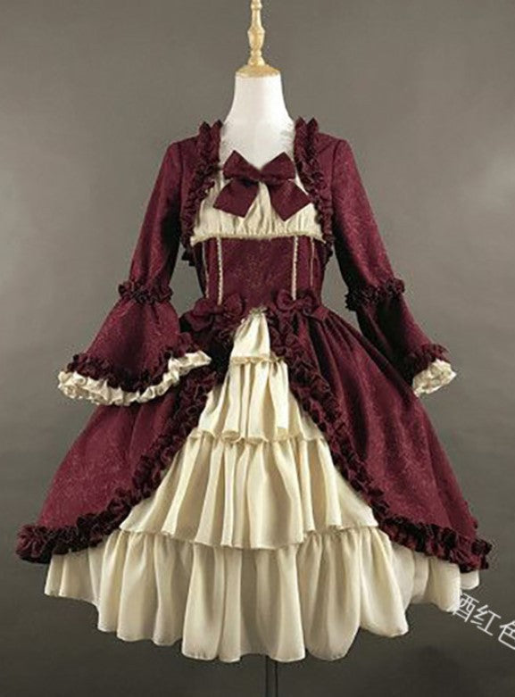 Vintage and Classic Lolita Medieval Court Vintage Victorian Dress Plus Size 4XL Lolita Dress One Piece Dress