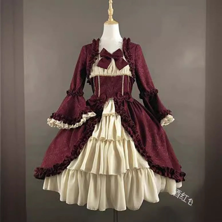 Vintage and Classic Lolita Medieval Court Vintage Victorian Dress Plus Size 4XL Lolita Dress One Piece Dress