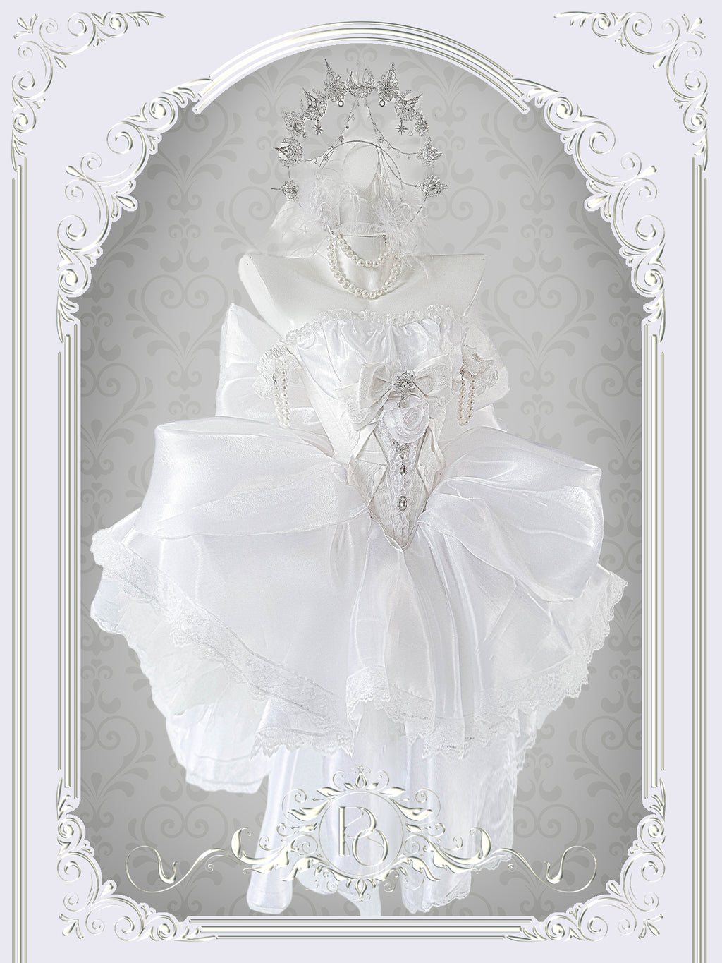 White Moonlight Multi-layer Cake Lace Dress Lolita Princess Wind Wedding